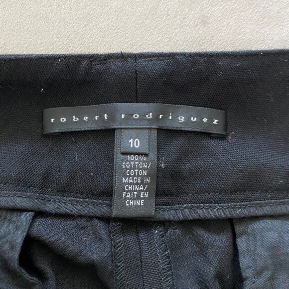 Robert Rodriguez Pleated Straight Leg Black Dress Pants Women's Size 10 EUC - Picture 4 of 9
